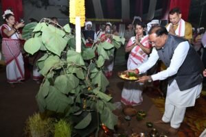 मुख्यमंत्री  विष्णु देव साय करम पूजा परब 2026 में हुए शामिल,विधिवत पूजा-अर्चना कर प्रदेशवासियों की सुख-समृद्धि और खुशहाली की कामना की